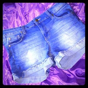 Celebrity Pink blue jean shorts